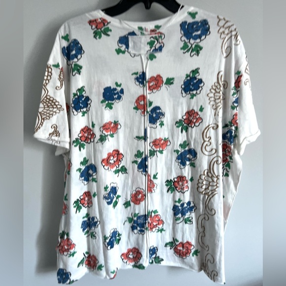 🌻🆕FREE PEOPLE We The Free Nina Boheme Printed Tee-Ivory Combo-SIZE Small - Picture 9 of 10